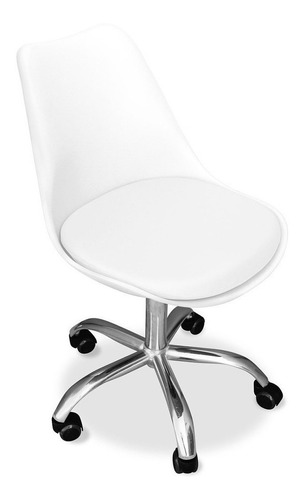 Silla de escritorio Emuebles Tulip giratoria gamer ergonómica  blanca