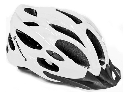 Capacete Ciclismo Absolute Nero C/ Sinalizador Led E Viseira Cor Branco Tamanho G