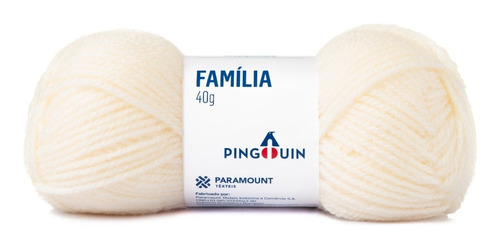 Lã Família 40g - Pingouin Cor 0004 - Cru