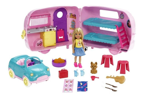 Barbie Muñeca Chelsea Club Camper Playset Fxg90 Mattel