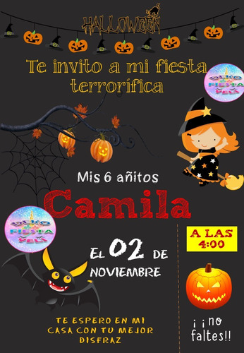 Halloween Invitacion Pizarra Digital