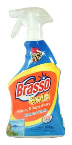 Limpiador Líquido Brasso Vidrios Y Superficies 650 Ml