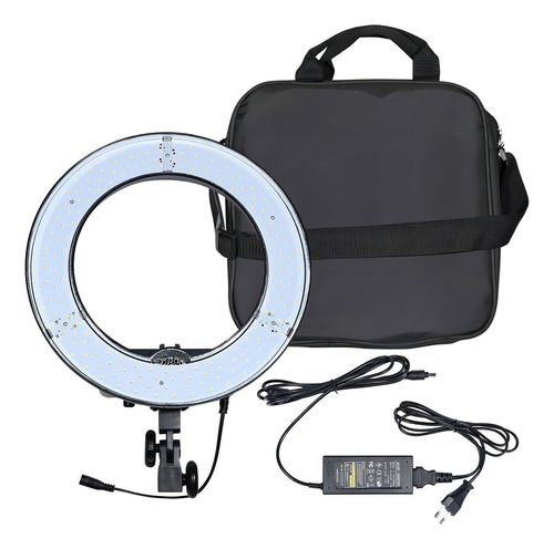Ring Light Profissional 18 Polegadas Easy LED400 C Bolsa E Tripé Cor da estrutura Preto Cor da luz Branco-frio 127/220V