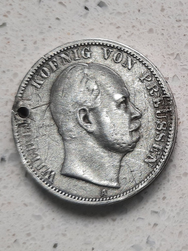 Moneda Antigua 1866 Prusia 1 Thaler