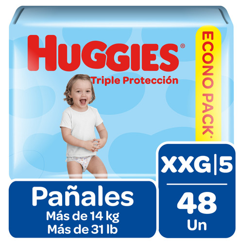 Pañales Huggies Triple Protección 48 un Talla XXG