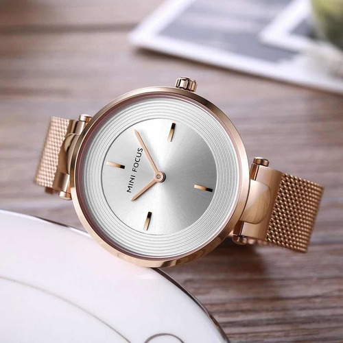 Reloj Pulsera Para Mujer Mini Focus Acero Inoxidable Elegant