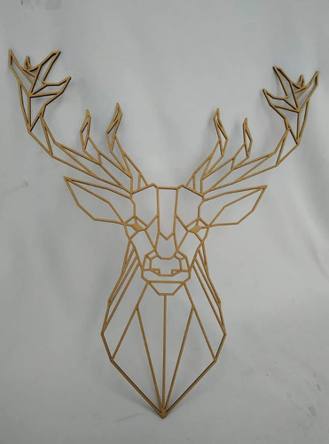 Imagen 2 de 10 de Cuadro Animales Geometricos Salvajes , 50 Cm Mdf De 2.5mm