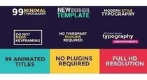 Comprar Kit 99 Títulos After Effects, Animado Minimalista Editable