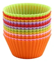 Comprar X12 Moldes Muffins Magdalenas Cupcakes De Silicona Goma Antiadherente Individuales Apto Horno Freezer Microondas Airfryer Freidora Aire Levys Bazar