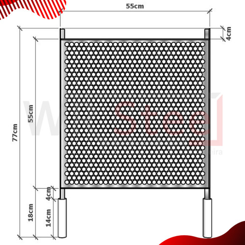 Grelha Moeda Inox 55x55 Wr Steel