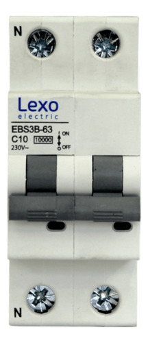Pack 2u Automatico Bipolar Lexo 2x10a 10ka C Certificado Sec