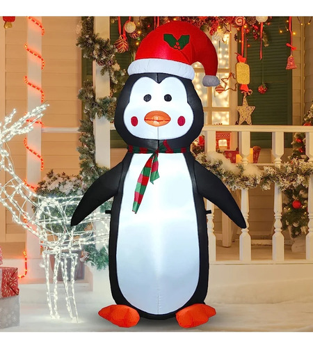 Muñeco Inflable Navideño Pinguino 