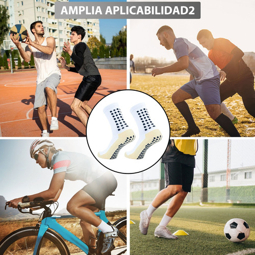 Medias Calcetas Futbol Antideslizante Set 6 + Pantorrillera