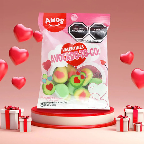 Gomitas De San Valentín Forma De Aguacate Amos Avocado To Go
