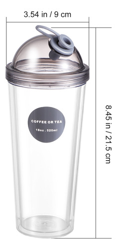 Vaso De Plástico Con Pajita, Vaso De Agua De Dos Pisos, Prác