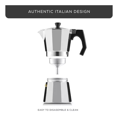 AIFUSI Moka - Cafetera italiana de 6 tazas/10 onzas, cafetera de café  expreso, estufa manual de campamento, máquina de café cubano, máquina de  café