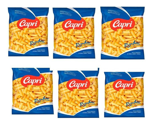 Pasta Rigatoni Capri Extra Especial 500gr (azul) 6pack