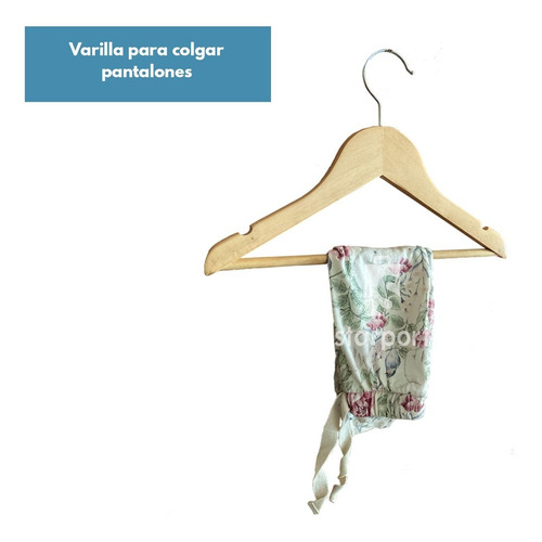 Imagen 4 de 10 de Perchas De Madera 1ra Calidad Infantiles Pack 50