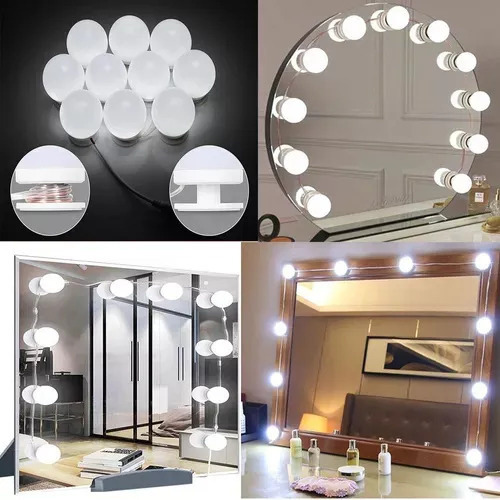 Luces De Espejo Led Regulables Con 10 Focos Led