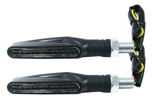 Pisca Seta Led Twister Cb300 Fazer Hornet Xj6 Fino Preto Par