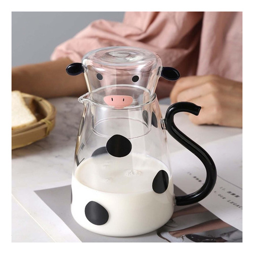 A Jarra De Cristal Con Forma De Vaca, Calentador De Té, *