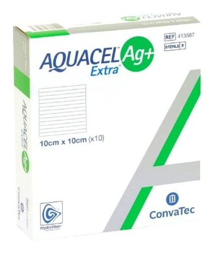Aquacel Ag+ Extra (alginato De Plata) 10x10cm Caja 10 Unid