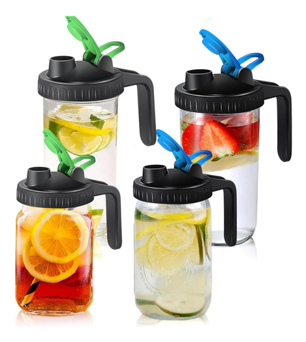 Mason Jar Spout Lids | Tapa De 4 Paquetes De Jarra Mason Jar