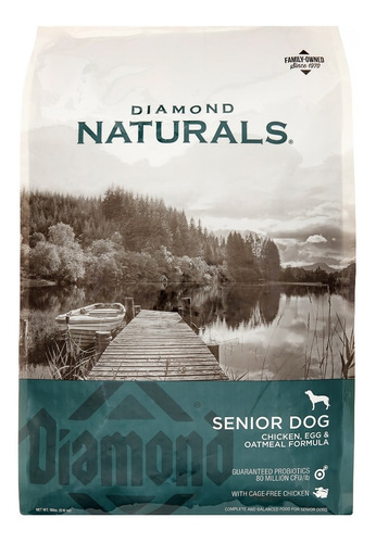 Diamond Naturals 8+ Senior Perro Pollo Y Avena 8.1kg*