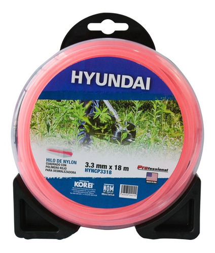 Hilo Nylon Cuadrado C/polímero Rojo 3.3mm X 18m - Hyncp3318