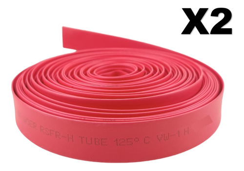 Termoencogible De 21 Mm De Diámetro X 2 Metros Rojo