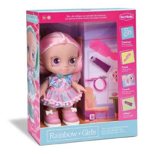 Boneca Rainbow Girls Vinil Cherry Bambola Diversão Garantida