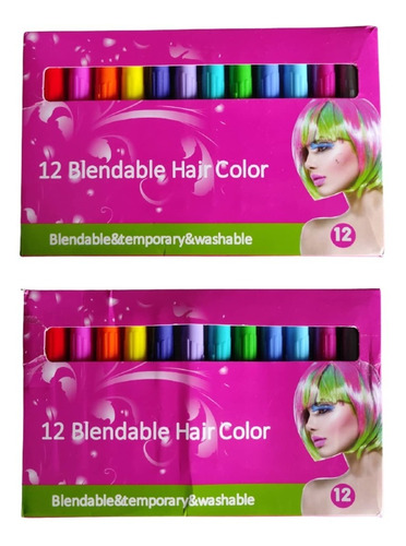 Tizas De Colores Temporales Para Teñir El Cabello
