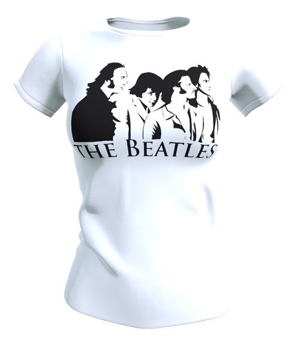 Polera Mujer The Beatles, Diseño Integrantes, 100% Algodon