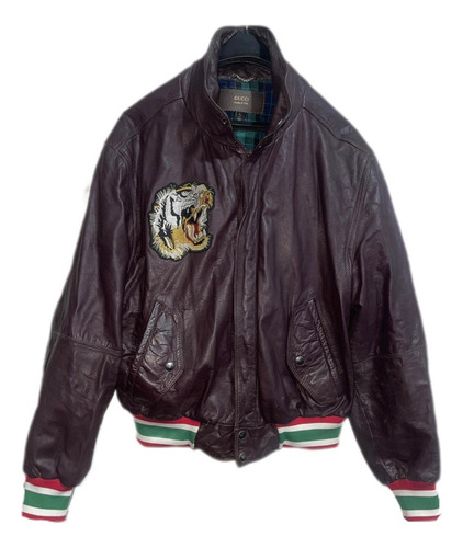 Campera De Cuero Gucci Exclusiva De Colección (Usado)