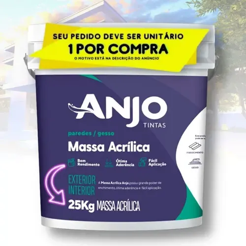 Massa Acrílica Anjo Externa Premium 25kg Rende 48m²