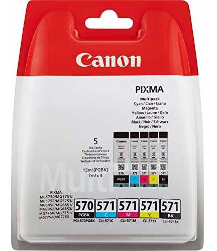 Imagen 2 de 4 de Canon Original - Canon Pixma Mg 5750 (pgi-570 Cli 571/0372 C