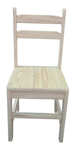 Silla Madera Con Respaldo 