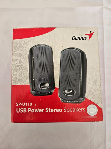 Parlantes De Mesa Genius Pc. Salida 3.5 Y Usb Sp-u110