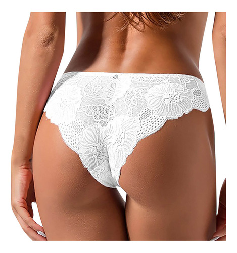 Bragas De Mujer Con Bonito Diseño De Lazo, Encaje Completo,