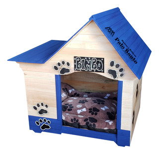 Casas Para Perros (80x70cm) Tipo L + Colchoneta + Nombre