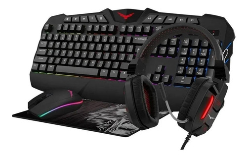Gaming Naceb Back To The Wild NA-0934 Kit Gamer 4 En 1 Teclado/Mouse/Headset/Mouse Pad