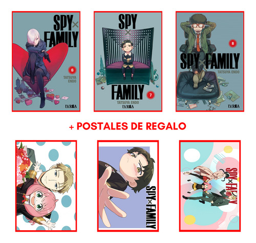 Combo Spyxfamily 6 A 8 - Postales De Regalo - Manga - Ivrea