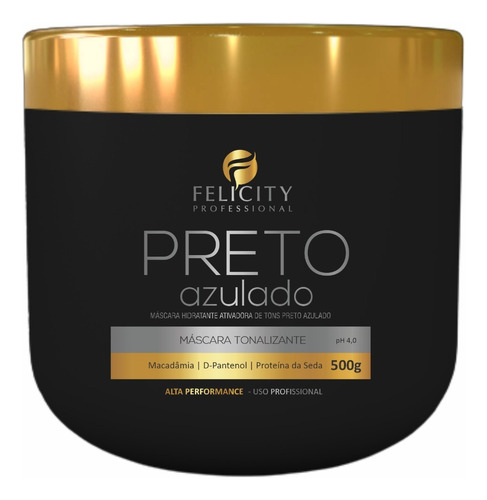Mascara Tonalizante Preto Azulado Felicity Profissional