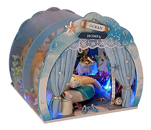 Wyd Doll House Mini Ocean Tunnel Diy Mini House Kit Manual M