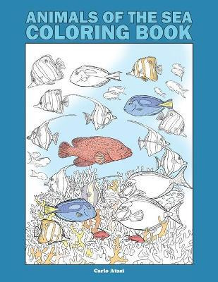 Libro Animals Of The Sea Coloring Book : 25 Realistic Col...