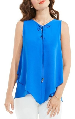 Blusa Sin Mangas Azul Rey Vince Camuto Talla Xs