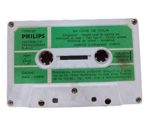 Cassette Saludos De Italia 