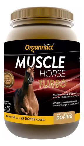 Muscle Horse Turbo Suplemento Para Cavalos 2,5kg - Organnact