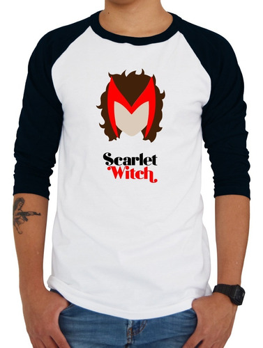 Playera Hombre Raglan Wanda Scarlet Witch 05