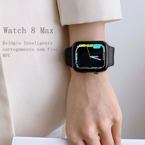 Reloj Inteligente Watch 8 Max 1.85 Bluetooth Nfc Rosa